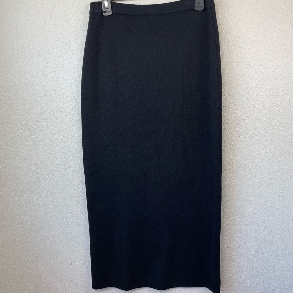 Preview Collections Black Wool Skirt Size M EUC